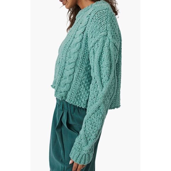 Free People | Cutting Edge Cotton Cable Sweater - Picture 3 of 7